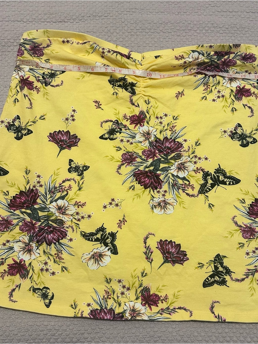 torrid size 2 Yellow Floral Butterfly shirt